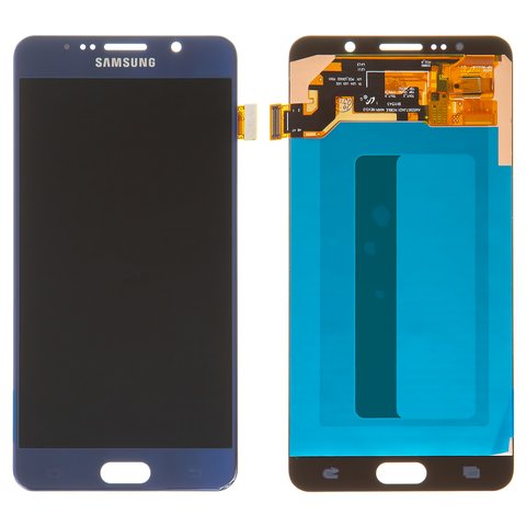 Дисплей для Samsung N9200 Galaxy Note 5, N920C Galaxy Note 5, N920F Galaxy Note 5, синій, без рамки, High Copy, OLED 