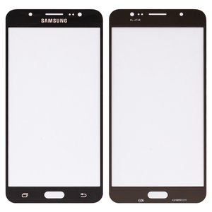 Стекло корпуса для Samsung J710F Galaxy J7 2016 , J710FN Galaxy J7 2016 , J710H Galaxy J7 2016 , J710M Galaxy J7 2016 , с OCA пленкой, черное