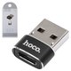 Адаптер Hoco UA6, USB тип-C, USB тип-A, чорний