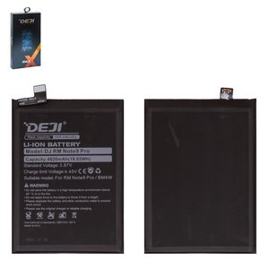 Акумулятор Deji BM4W для Xiaomi Redmi Note 9 Pro 5G, Li ion, 3,87 B, 4820 мАг