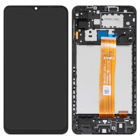 Дисплей для Samsung A125F Galaxy A12, черный, с рамкой, Оригинал переклеено стекло , A125F_REV0.1 FPC6509 1