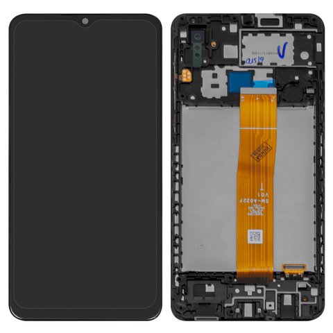 Дисплей для Samsung A125F Galaxy A12, черный, с рамкой, Original PRC , A022F V0.1 1540417300