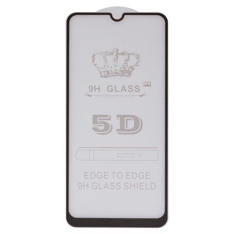 Защитное стекло для Samsung A315 Galaxy A31, совместимо с чехлом, Full Glue, без упаковки , черный, cлой клея нанесен по всей поверхности