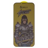 Захисне скло Gorilla для Apple iPhone 13 Pro Max, iPhone 14 Plus, сумісне з чохлом, Full Glue, Anti-Static, Anti-Peeping, чорний