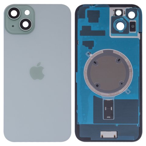 Задня панель корпуса для iPhone 15 Plus, зелена, із склом камери, High Copy