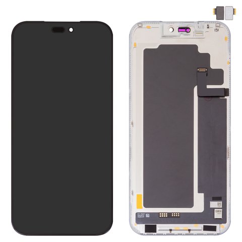 Дисплей для iPhone 17 Pro Max, черный, с рамкой, Box , OLED , GXQC soft, 120Hz