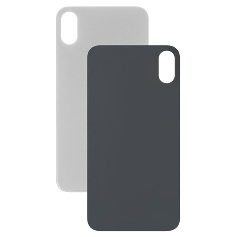 Panel trasero de carcasa puede usarse con iPhone XS, blanco, no es necesario desmontar la cámara, big hole