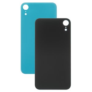 Panel trasero de carcasa puede usarse con iPhone XR, azul claro, no es necesario desmontar la cámara, big hole