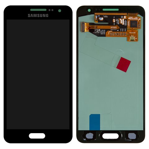 LCD compatible with Samsung A300 Galaxy A3, dark blue, black, without frame, original change glass 