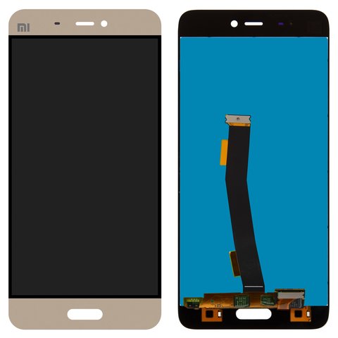 LCD compatible with Xiaomi Mi 5, golden, without frame, Original PRC  