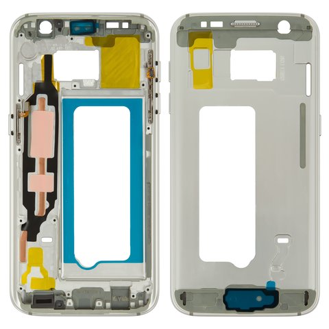 Parte media de carcasa puede usarse con Samsung G930F Galaxy S7, blanco