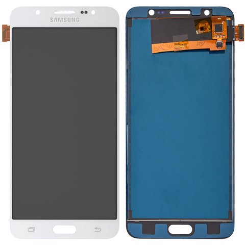 Pantalla LCD puede usarse con Samsung J710 Galaxy J7 2016 , blanco, con ajuste de brillo, Best copy, sin marco, Copy, TFT 