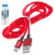 Cable USB Hoco X14, USB tipo-A, USB tipo C, 200 cm, 2 A, rojo
