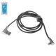 USB кабель Konfulon S71, USB тип-A, Lightning, 100 см, 2 A, черный