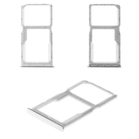 SIM Card Holder compatible with Huawei P30 Lite, white, with MMC holder 