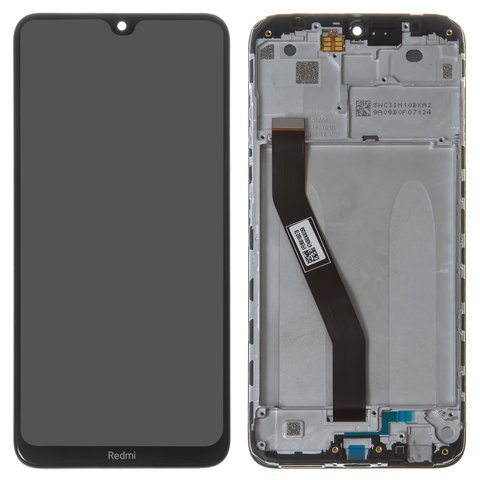 LCD compatible with Xiaomi Redmi 8, Redmi 8A, black, Logo Redmi, with frame, Original PRC , M1908C3IC, MZB8255IN, M1908C3IG, M1908C3IH, MZB8458IN, M1908C3KG, M1908C3KH 