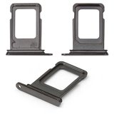 Держатель SIM-карты для iPhone 11 Pro, серый, double SIM, matte space gray