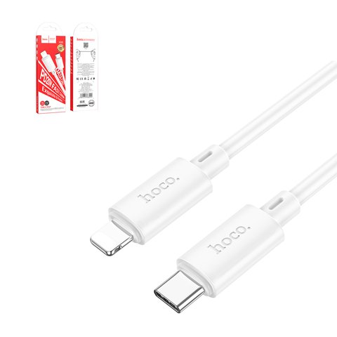USB Cable Hoco X88, USB type C, Lightning, 100 cm, 20 W, white  #6931474783295