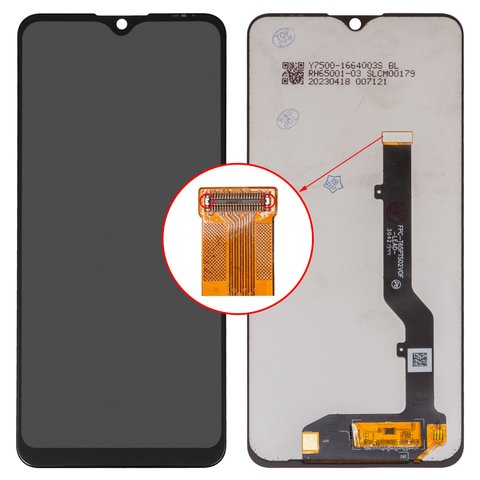 LCD compatible with ZTE Blade 20 Smart, black, without frame, Original PRC , V1050 FPC T65PTS02 VOF  