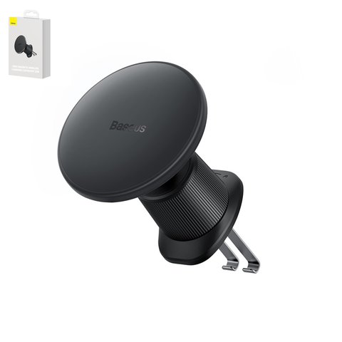 Car Holder Baseus CW01 Magnetic Claw Edition, black, magnetic, for deflector, with wireless charger, 15 W  #C40141001111 00