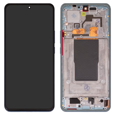LCD compatible with Xiaomi 12T, 12T Pro, dark blue, with frame, Original PRC , 22081212UG, 22081212G, 22071212AG 
