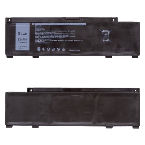 Battery 266J9 compatible with Dell G3 3590, G3 3779, G3 3790, G5 5587, G5 5590, Inspiron 14 5490, Inspiron 14 5498, Li ion, 11.40 V, 4200 mAh, Original PRC , 0415CG C9VNH 0PN1VN 0M4GWP  