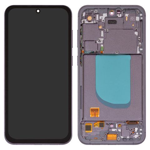 LCD compatible with Samsung S711 Galaxy S23 FE, black, with frame, High Copy, OLED  
