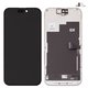 Pantalla LCD puede usarse con iPhone 15 Pro, negro, con marco, HC, sin microchip, (AMOLED), GX OEM soft, 120Hz