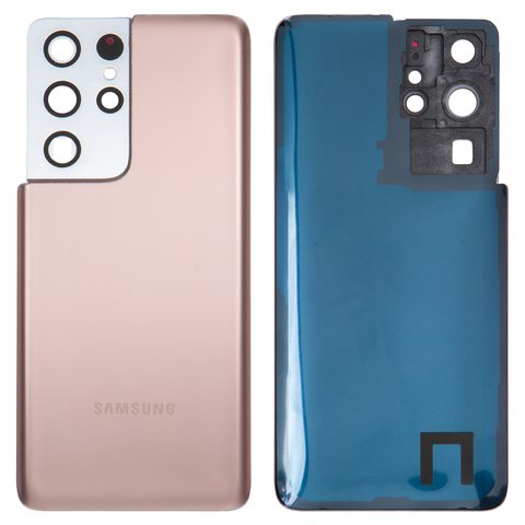 Housing Back Cover compatible with Samsung G998 Galaxy S21 Ultra 5G, bronze, with camera lens, High Copy 