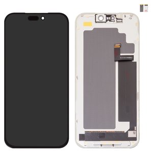 LCD compatible with iPhone 17 Pro Max, black, with frame, HC, OLED , DD OLED hard 