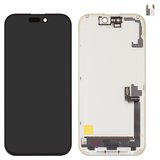 LCD compatible with iPhone 17, (black, with frame, HC, (OLED), DD-OLED hard)
