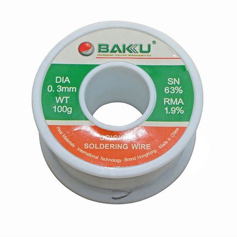 Solder BAKU BK 100, Sn 97% , coil, 0.3 mm, 100 g 