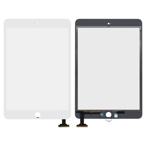 Touchscreen compatible with Apple iPad Mini 3 Retina, white 