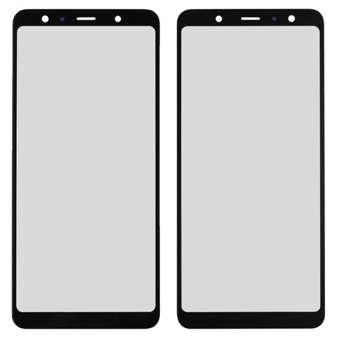 Housing Glass compatible with Samsung A750 Galaxy A7 2018 , black 
