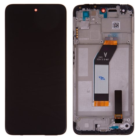 LCD compatible with Xiaomi Redmi 10 2021 , black, with frame, Original PRC , carbon gray 