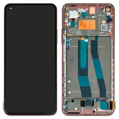 LCD compatible with Xiaomi Mi 11 Lite, Mi 11 Lite 5G, pink, with frame, Original PRC , peach pink #WM6556Z21 1