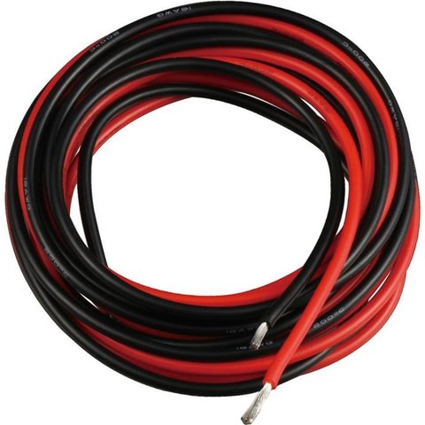 Wire In Silicone Insulation 16AWG, 1.31 mm², 1 m, black 