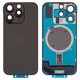Housing Back Cover compatible with iPhone 16 Pro, (black, with camera lens, Original (PRC), black titanium)