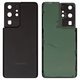 Housing Back Cover compatible with Samsung G998 Galaxy S21 Ultra 5G, (black, with camera lens)