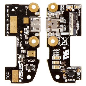 Cable flex puede usarse con Asus ZenFone 2 ZE550CL , del conector de carga, con micrófono, con componentes, placa del cargador