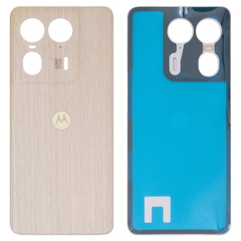 Panel trasero de carcasa puede usarse con Motorola Edge 50 Ultra, beige, nordic wood