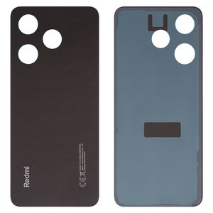 Panel trasero de carcasa puede usarse con Xiaomi Redmi 13, negra, midnight black