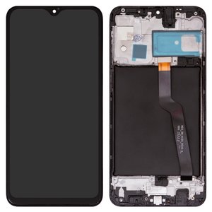 Pantalla LCD puede usarse con Samsung A105 Galaxy A10, negro, con marco, High Copy