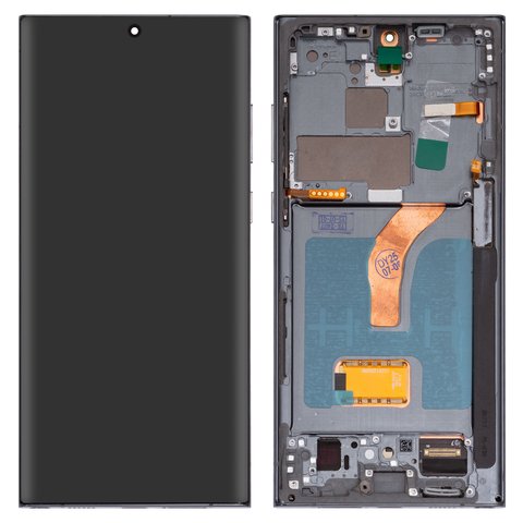 Pantalla LCD puede usarse con Samsung S908B Galaxy S22 Ultra 5G, verde, con marco, High Copy, OLED 