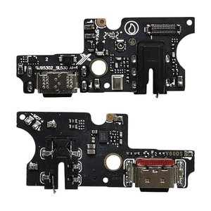 Cable flex puede usarse con ZTE Blade V60, Blade V60 Design, Blade V60 Vita, del conector de carga, con componentes, High Copy, placa del cargador, black