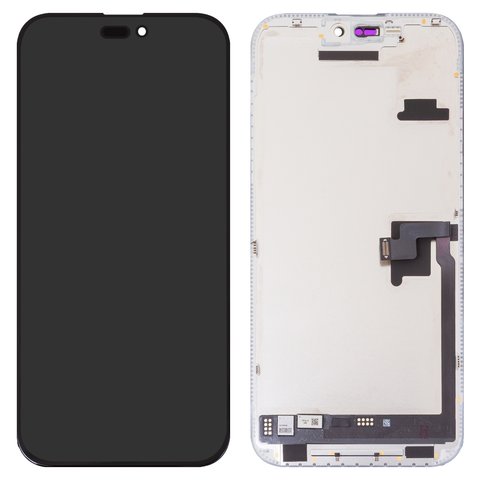 Pantalla LCD JCID puede usarse con iPhone 16 Pro Max, negro, con marco, HC, sin error, OLED  soft, Diagnosable, 120Hz