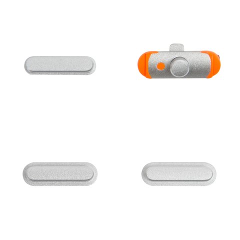 Пластик бічних кнопок корпусу для Apple iPad Mini, повний комплект, білий