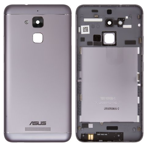 Задняя панель корпуса для Asus Zenfone 3 Max ZC520TL  5,2", черная, с боковыми кнопками