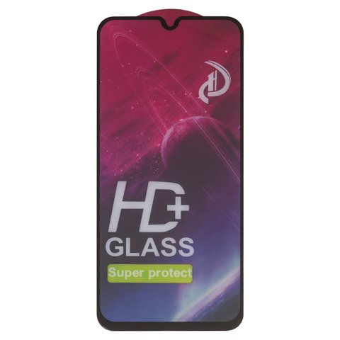 Защитное стекло All Spares для Samsung A015 Galaxy A01, совместимо с чехлом, Full Glue, черный, cлой клея нанесен по всей поверхности