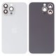 Задняя панель корпуса для iPhone 13 Pro Max, серебристая, белая, со стеклом камеры, Silver, small hole